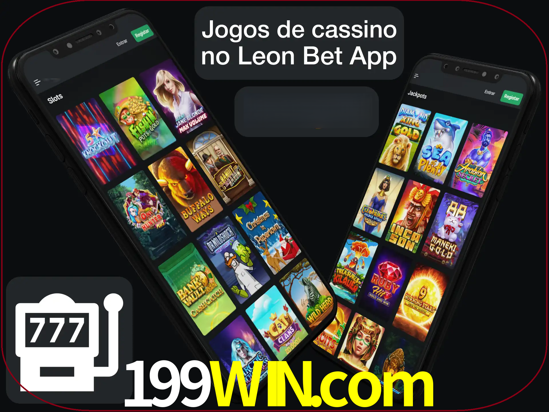 Escolha quais jogos de cassino jogar no app.