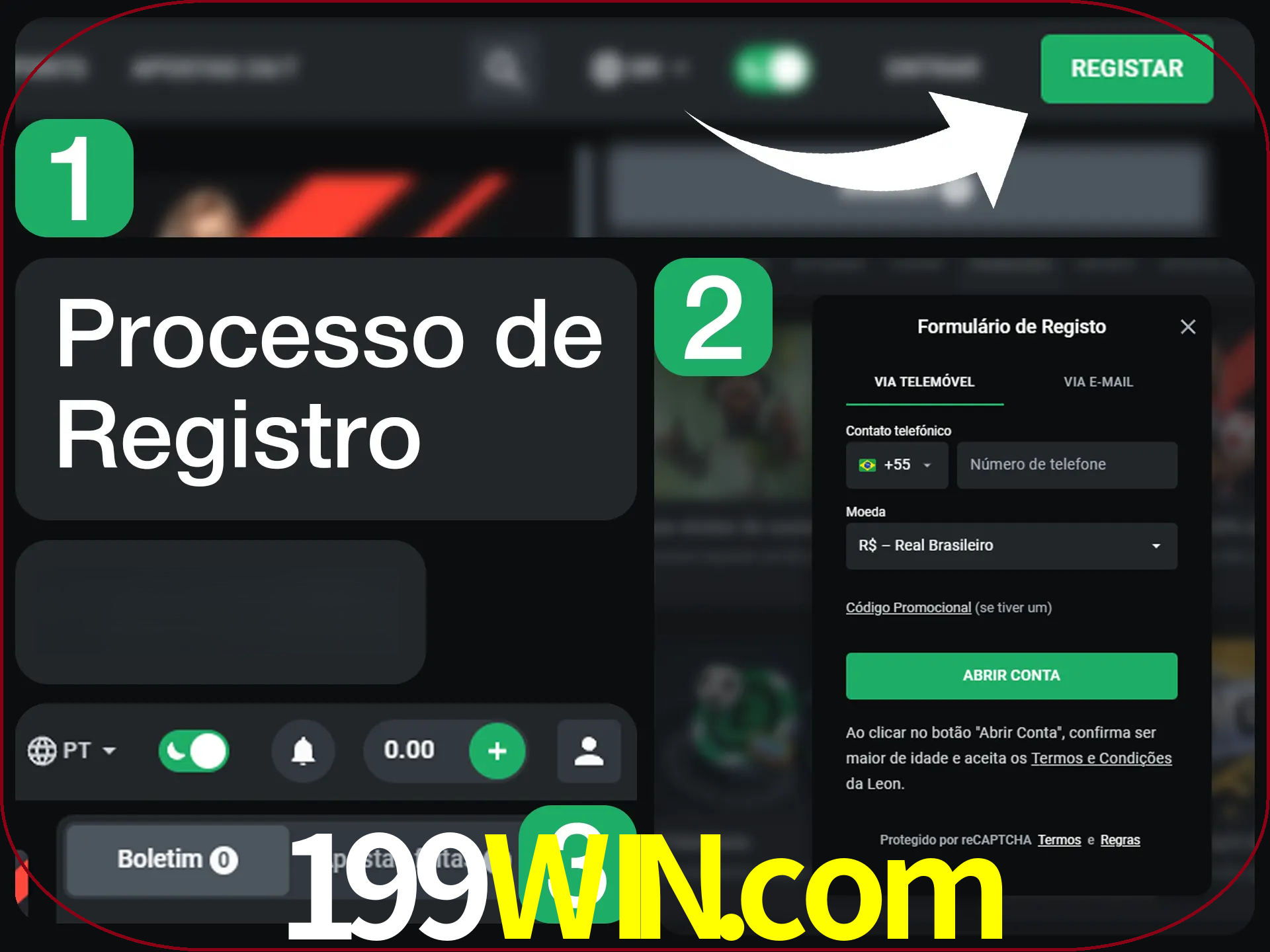 O processo de registro na LeonBet é simples.